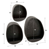Ensemble de 3 tableaux muraux en métal avec goutte gris Aeris 