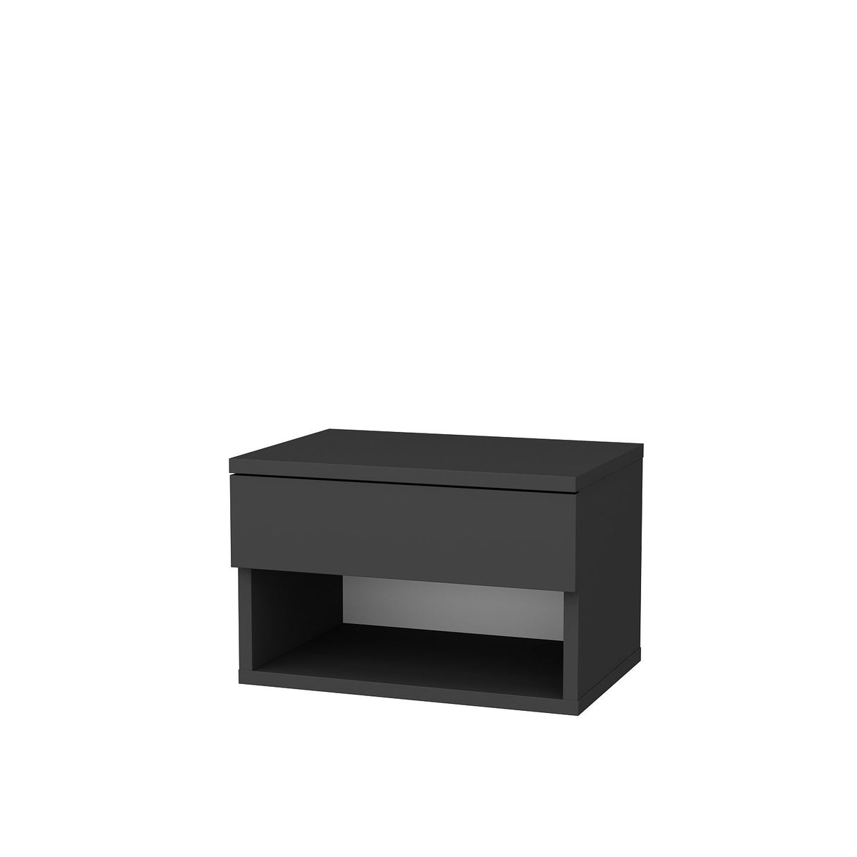 Table de chevet jamot anthracite mélamine 44.6x31.9x31.9 cm