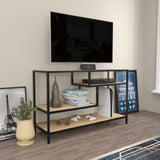 Meubles de télévision Robbins Black Eik Black Melamine 120x75x39 cm