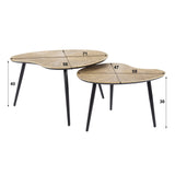 Ensemble de tables basses Nier – Métal Or Antique (2 pièces) 