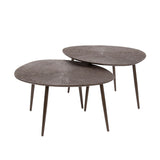 Ensemble de tables basses Juno Bronze foncé Métal - Ensemble de 2 