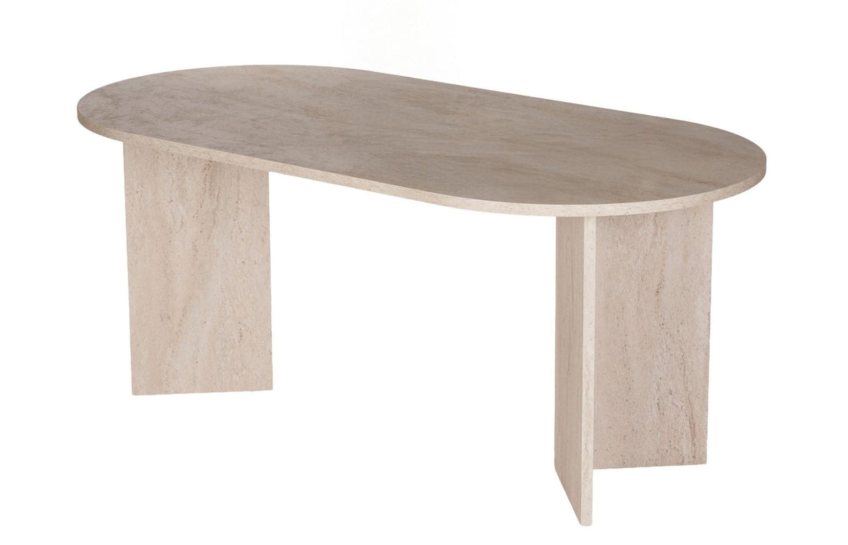 Sablin Table en mélamine Travertin 180x89,5x75 cm 