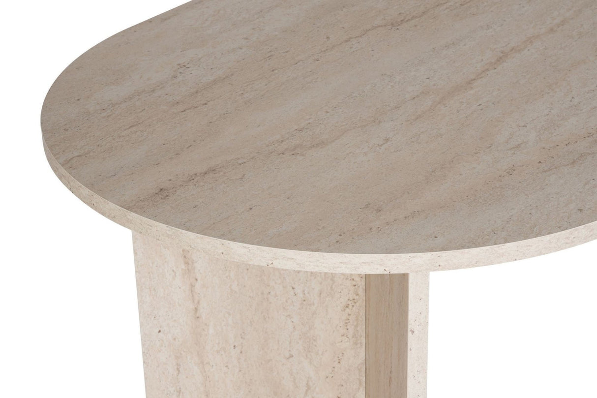 Sablin Table en mélamine Travertin 180x89,5x75 cm 