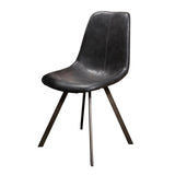 Chaise de salle à manger Zwart Siena Saddle PU Similicuir 