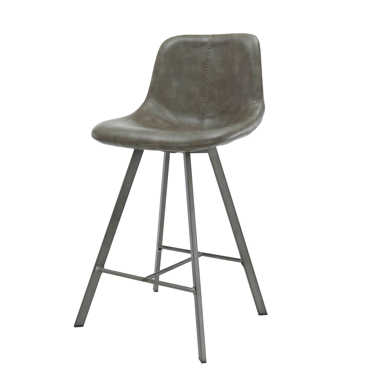Ensemble de 4 tabourets de bar Siena Saddle PU taupe 