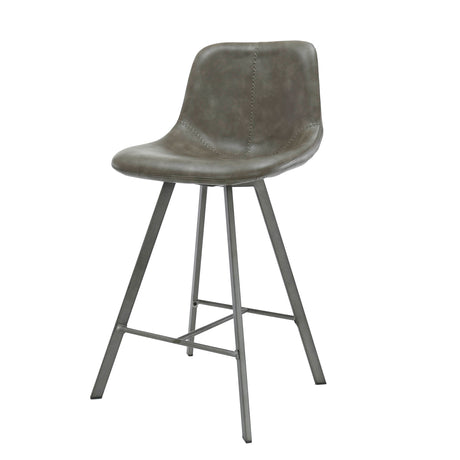 Ensemble de 4 tabourets de bar Siena Saddle PU taupe 