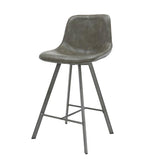 Tabouret de bar industriel Benjie en simili cuir ensemble de 4