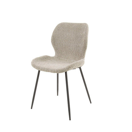 Chaise de salle à manger chic Argo Bouclé Sable - Sans accoudoirs 
