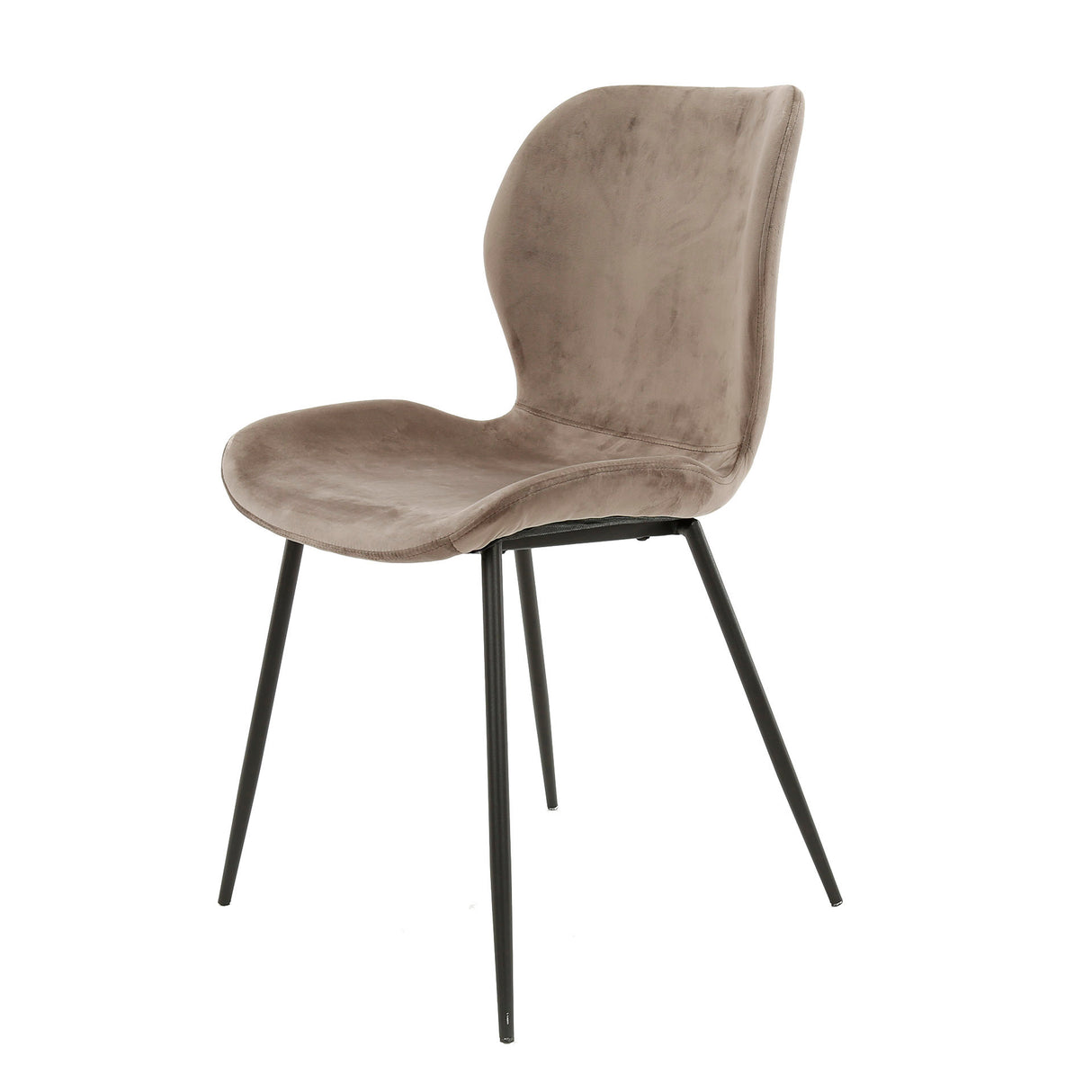 Chaise de salle à manger élégante Argo Velvet Champagne - Sans accoudoirs 