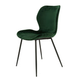 Ensemble de 4 chaises de salle à manger Argo Velours Vert 