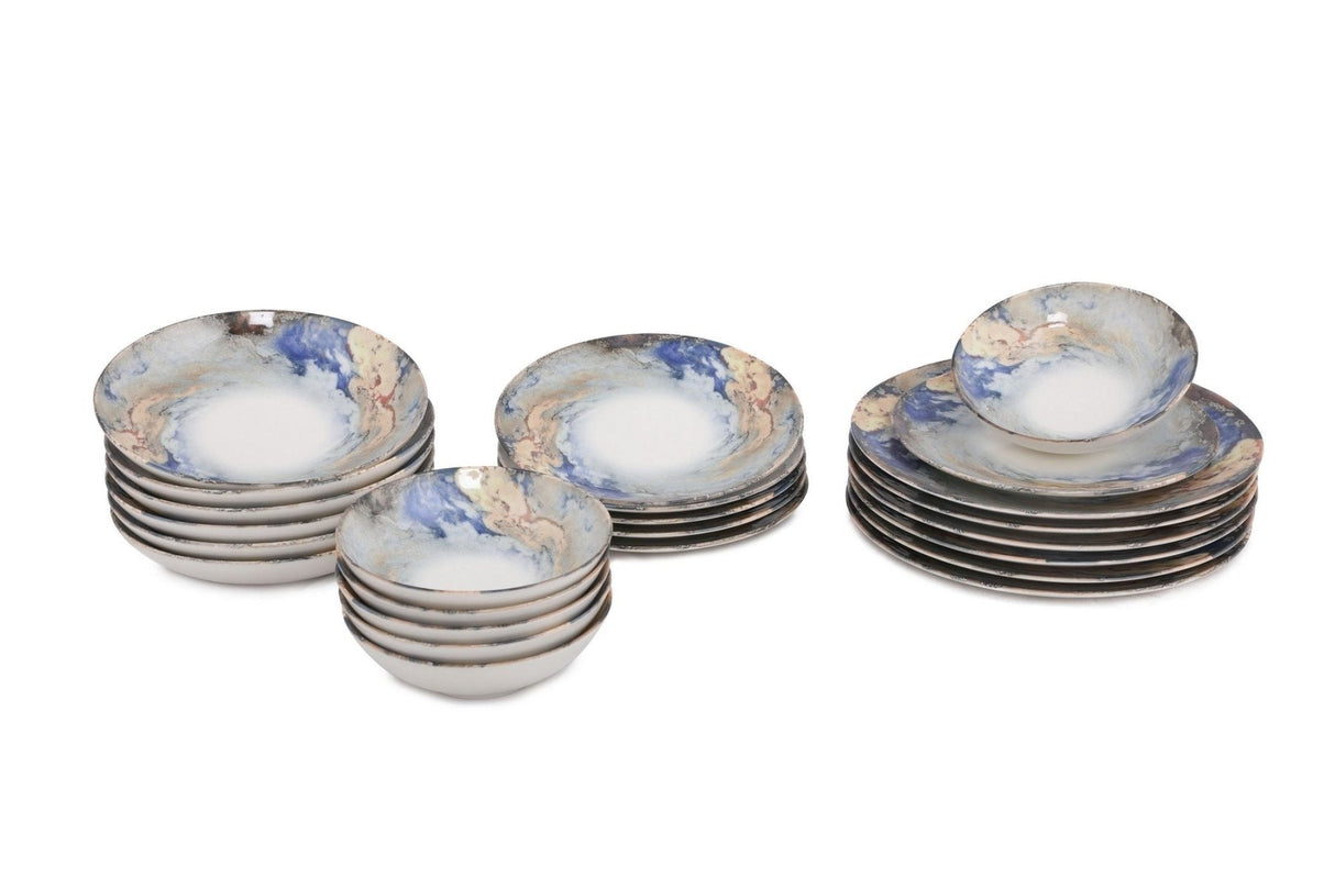 GBSATN24KY4101615 Blanc Bleu Or 100% PORCELAINE