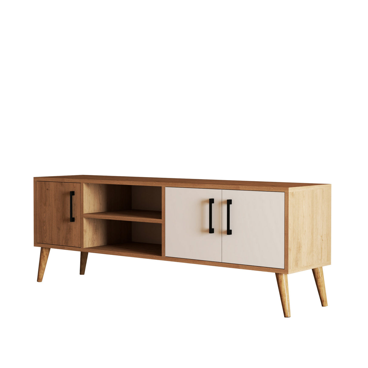 Meubles de télévision Exxen Oak Mélamine blanche 150x52x34 cm