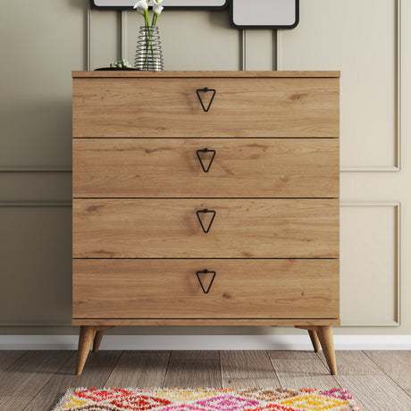 Ladekasten - Ladekast Versa Eik Melamine 80x90,8x45 cm - Dimehouse