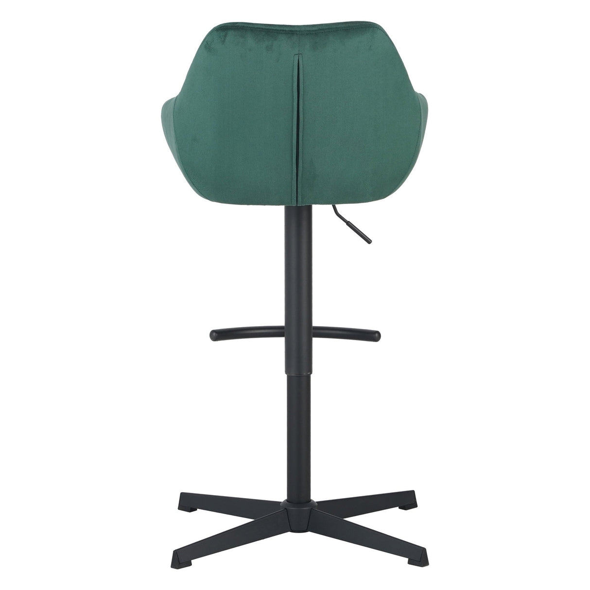 Tabouret de bar à venin Velvet vert - siège de bar rotatif réglable avec accoudoir