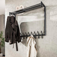 Porte-manteaux - Porte-manteau Kym 20 - Angle Gris foncé - Avec tringle - Dimehouse