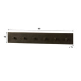 Portemanteau Aria 6 patères Noir Coloris bronze