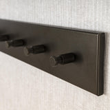 Portemanteau Aria 6 patères Noir Coloris bronze