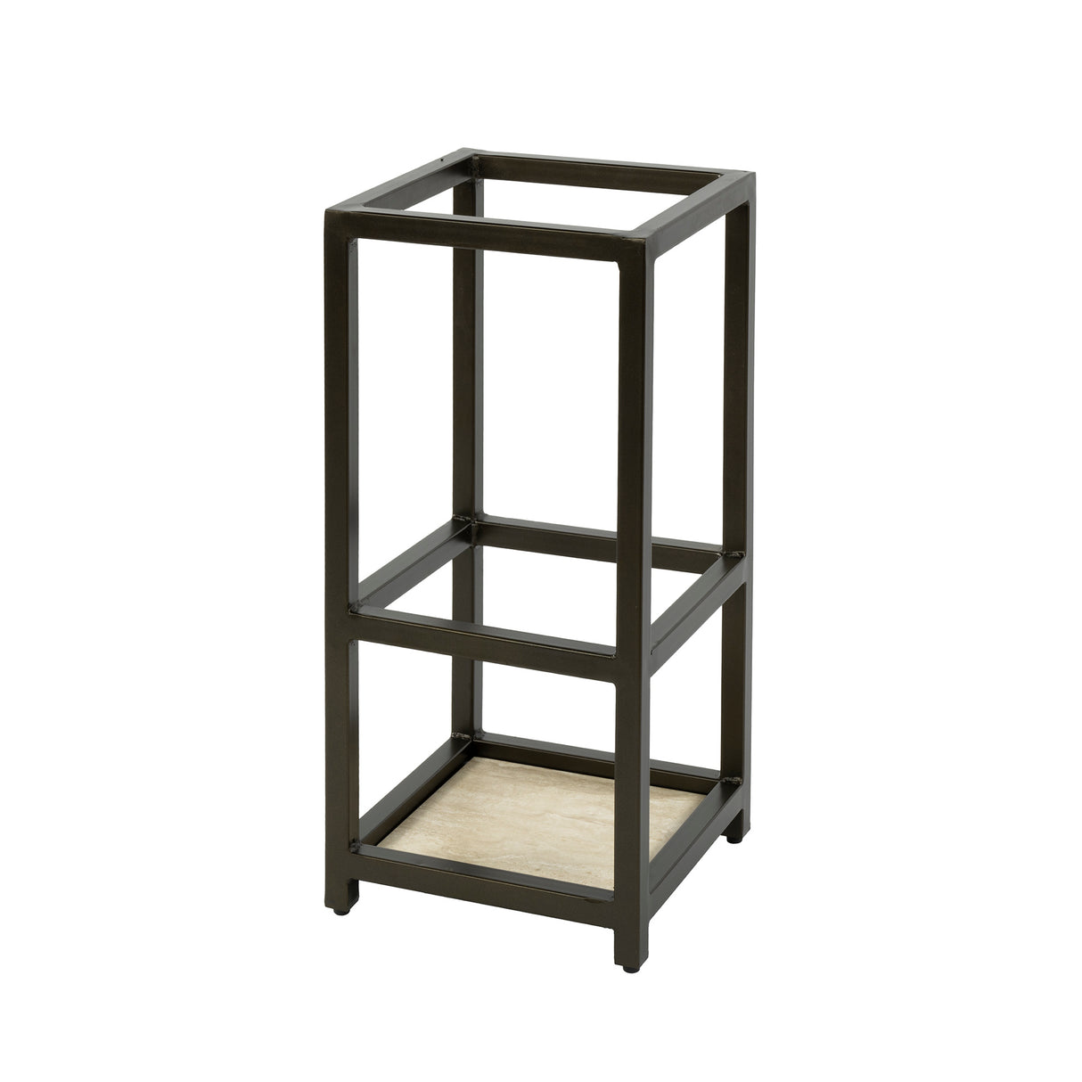 Porte-parapluies Aria carré Noir Couleur bronze