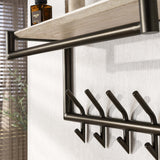 Kapstokken - Wandkapstok Aria 2x5 haken Travertine Melamine Bronskleurig - Dimehouse