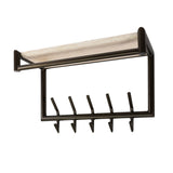 Kapstokken - Wandkapstok Aria 2x5 haken Travertine Melamine Bronskleurig - Dimehouse