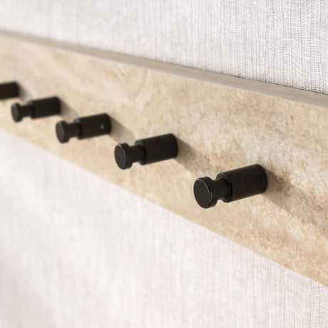 Kapstok Borea Keramiek travertin 6 haken 60 cm