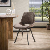 Ensemble de 4 chaises de salle à manger Riviera Rich Taupe pivotantes 