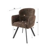 Eetkamerstoelen - Set van 2 Moderne eetkamerstoelen Luma Hoven Rich Taupe - Dimehouse