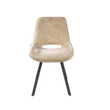 Lot de 4 chaises de salle à manger pivotantes Avero Jaroq sable