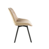 Lot de 4 chaises de salle à manger pivotantes Avero Jaroq sable