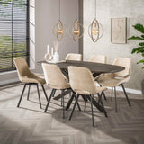 Lot de 4 chaises de salle à manger pivotantes Avero Jaroq sable
