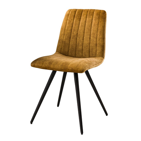 Chaise de salle à manger Sadie Velvet Or - Sans accoudoirs 