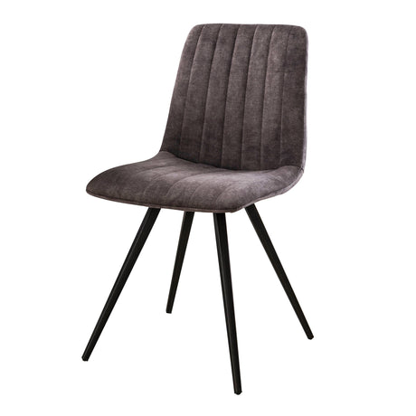 Chaise de salle à manger Sadie Velvet Gris - Sans accoudoirs 