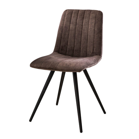 Ensemble de 4 chaises de salle à manger Sadie Velvet Taupe - Sans accoudoirs 