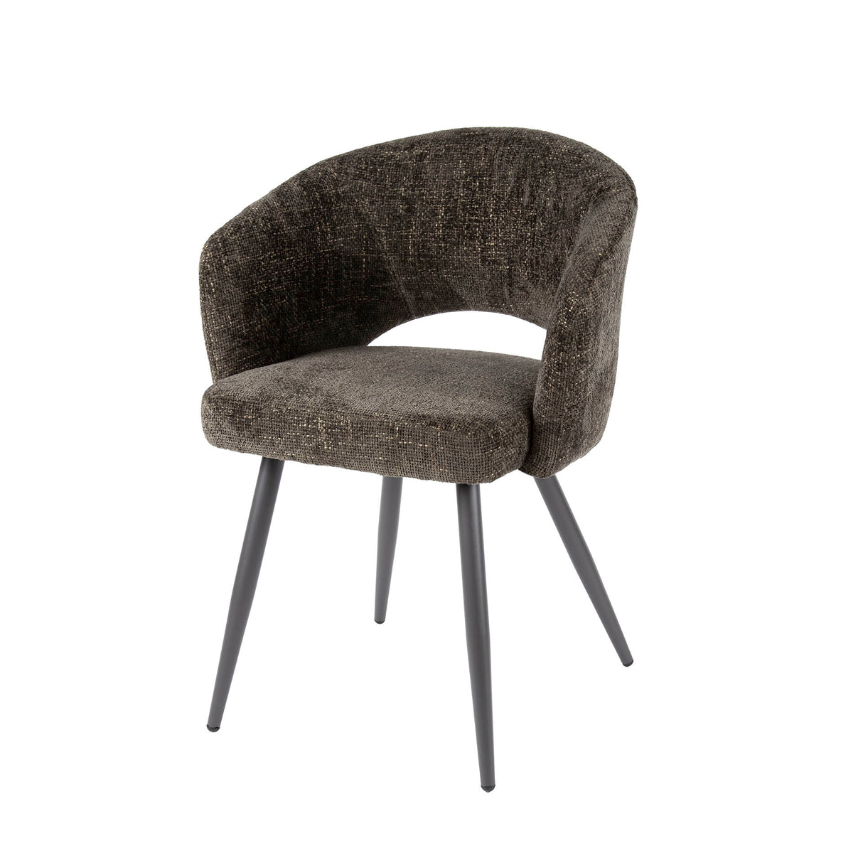 Ensemble de 2 chaises de salle à manger Cargo en tissu brun 