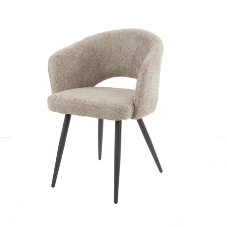 Chaise de salle à manger moderne Zand Cargo Bouclé en tissu 