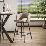Tabouret de bar moderne Zand Alba Tissee Cargo Tissu 