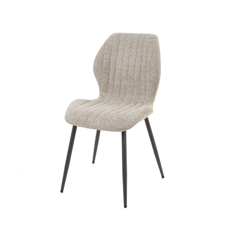 Chaise de salle à manger Luna Bouclé Sable - Sans accoudoirs 