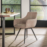 Ensemble de 2 chaises de salle à manger Bouclé sable pivotantes Syro 