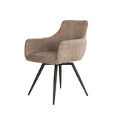 Ensemble de 2 chaises de salle à manger Bouclé sable pivotantes Syro 