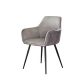 Chaise de salle à manger Rivo Rib Rock Argent Tissu à rayures Assise 