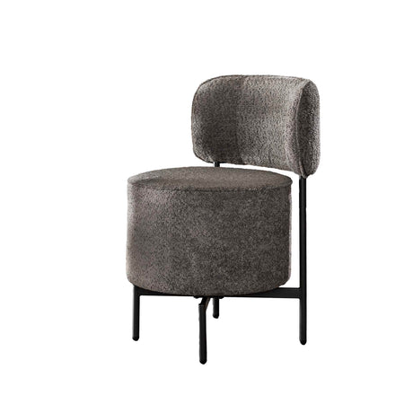 Chaise de salle à manger Dante Bouclé Gris Pivotante - Sans accoudoirs 