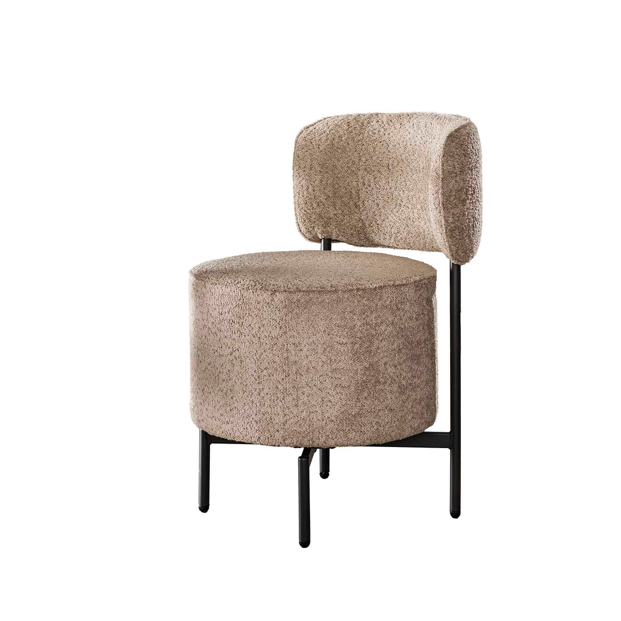 Chaise de salle à manger Dante Bouclé Sable Pivotante - Sans accoudoirs 