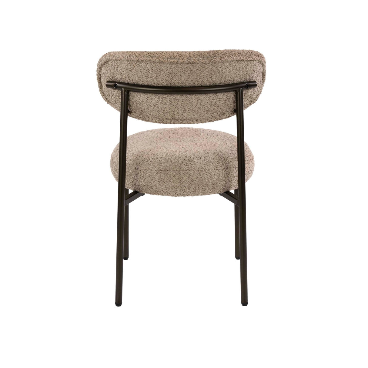 Lot de 2 chaises de salle à manger rondes bouclées marron sable Aero