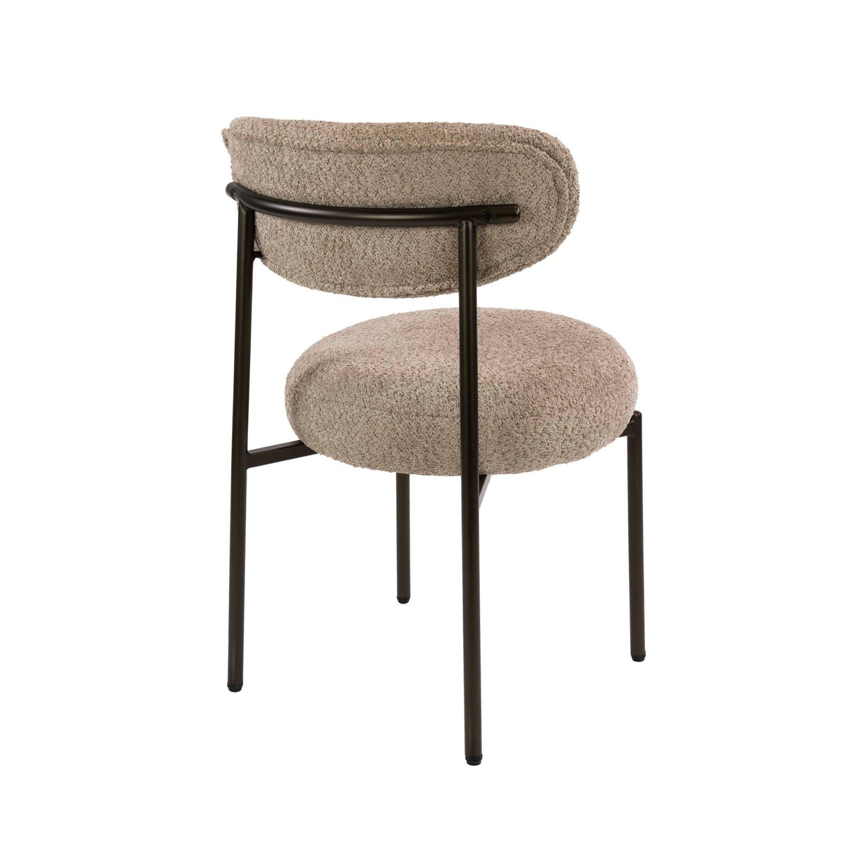 Lot de 2 chaises de salle à manger rondes bouclées marron sable Aero