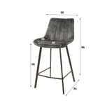 Lot de 2 tabourets de bar en velours Senna