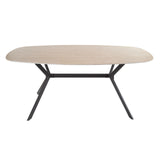 Table à manger Vesta Danois Ovale Céramique Aspect Travertin 180 cm 