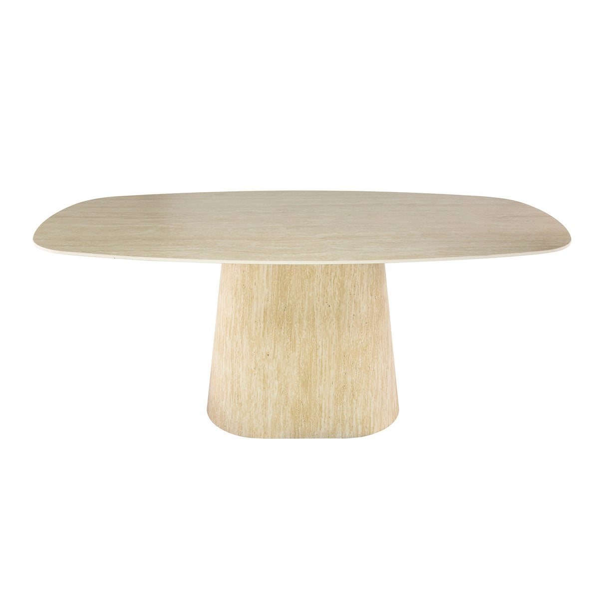 Table à manger moderne Archon en céramique travertin 180 cm