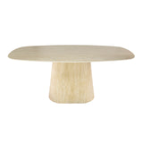 Table à manger moderne Archon en céramique travertin 180 cm
