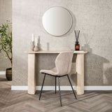 Coiffeuse moderne Archon en céramique travertin 120 cm