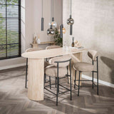 Bartafels - Archon Moderne Bartafel Keramiek Travertin 178x70 cm - Dimehouse